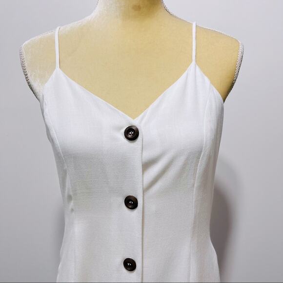 Anthropologie EVERLY White Sleeveless Button-Up Midi Dress Size Small - Picture 4 of 12
